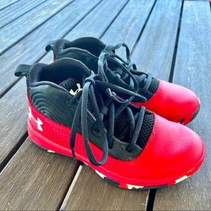 Boys Size 2 *Like New* Under Armour High Tops
